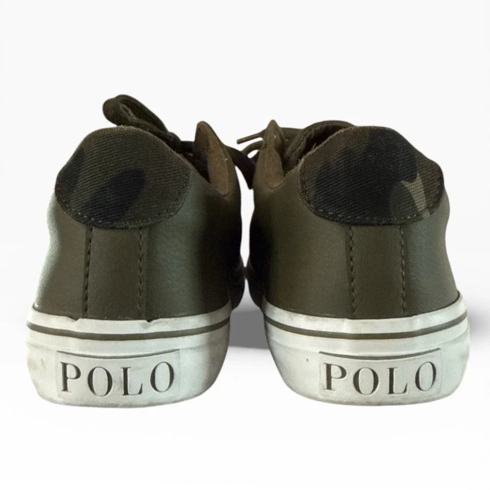 Polo‎ Ralph Lauren Olive Green Camo Sneakers Boys Size 6